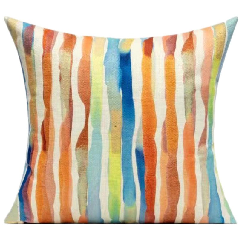 WOKANI 20x20 Colorful Abstract Modern Throw Pillow Covers Outdoor Couch Furniture Geometric Striped Square Decorative Patio Cushion Covers Home D?cor for Bedroom Sofa Bench Porch Set of 4 - Image 5